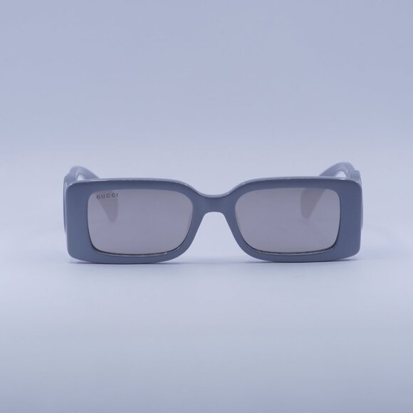 🕶️ New Gucci GG1325S 011 Sunglasses - Silver Frame, Silver Lenses - Picture 2 of 10
